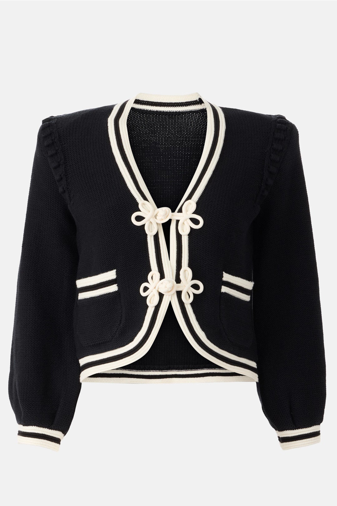 Kaito Contrast Trim Cropped Cardigan by L'agence 4