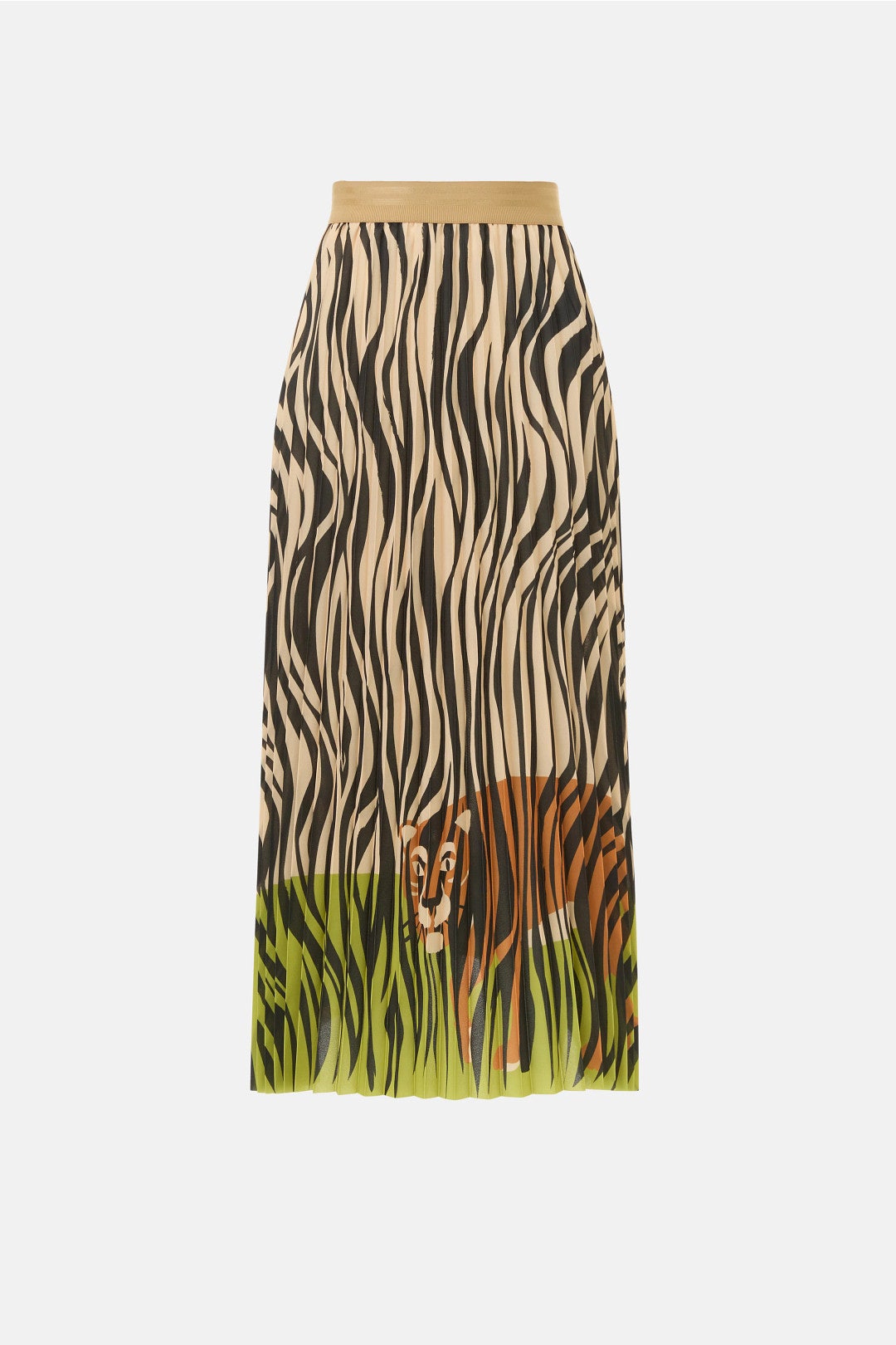 Hidden Tiger Pleated Skirt by Le Superbe