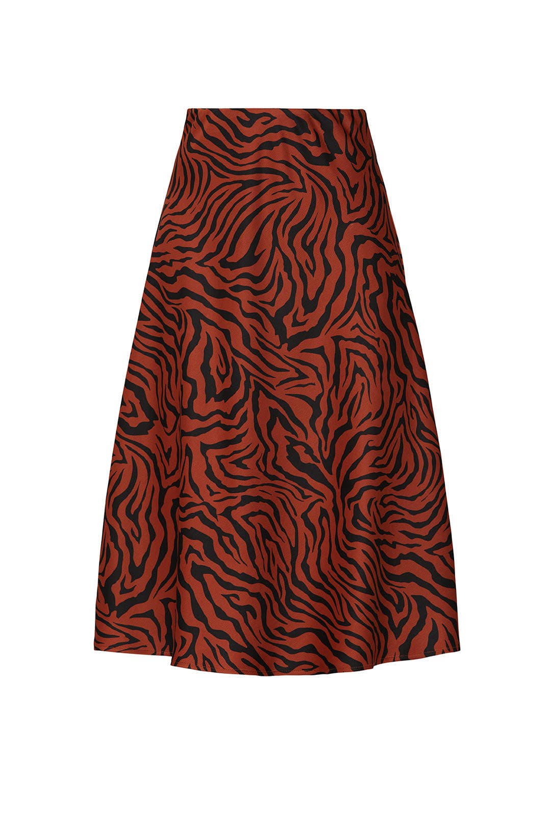 Brown Zebra Satin Midi Skirt by Sweet Baby Jamie 4