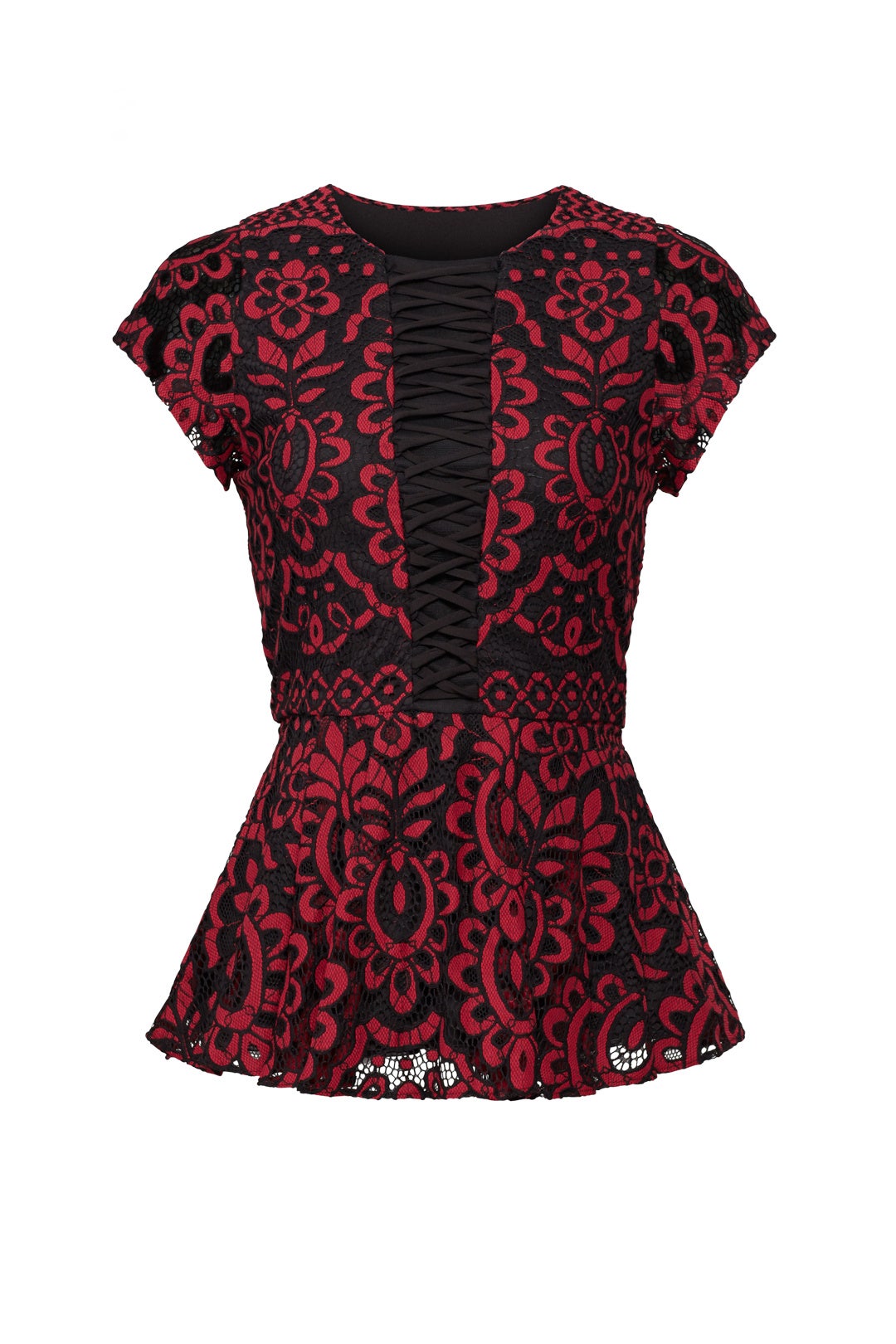 Red Whittney Combo Top by Parker