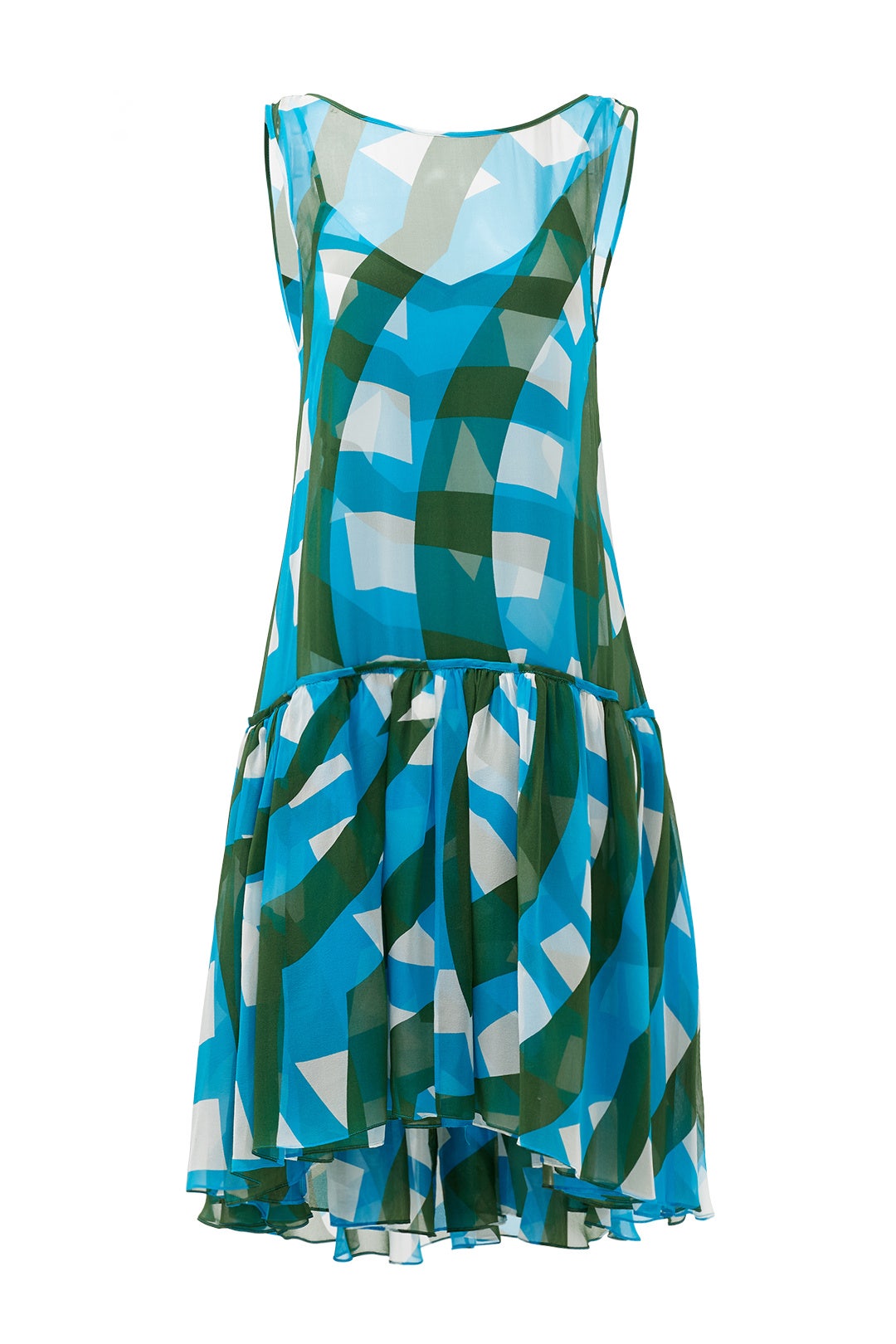 Cerulean Flounced Flyaway Dress by Tracy Reese 3