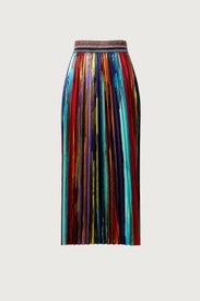 Painted Stripe Pleated Skirt Painted Stripe Multi - Le Superbe