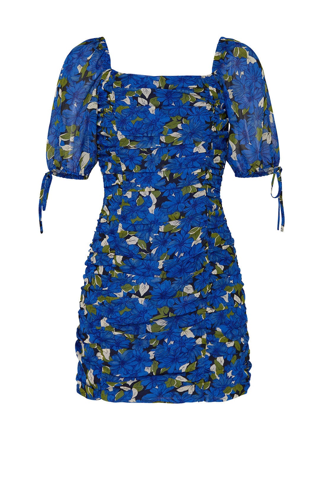 Floral Ruched Mini Dress by Moon River