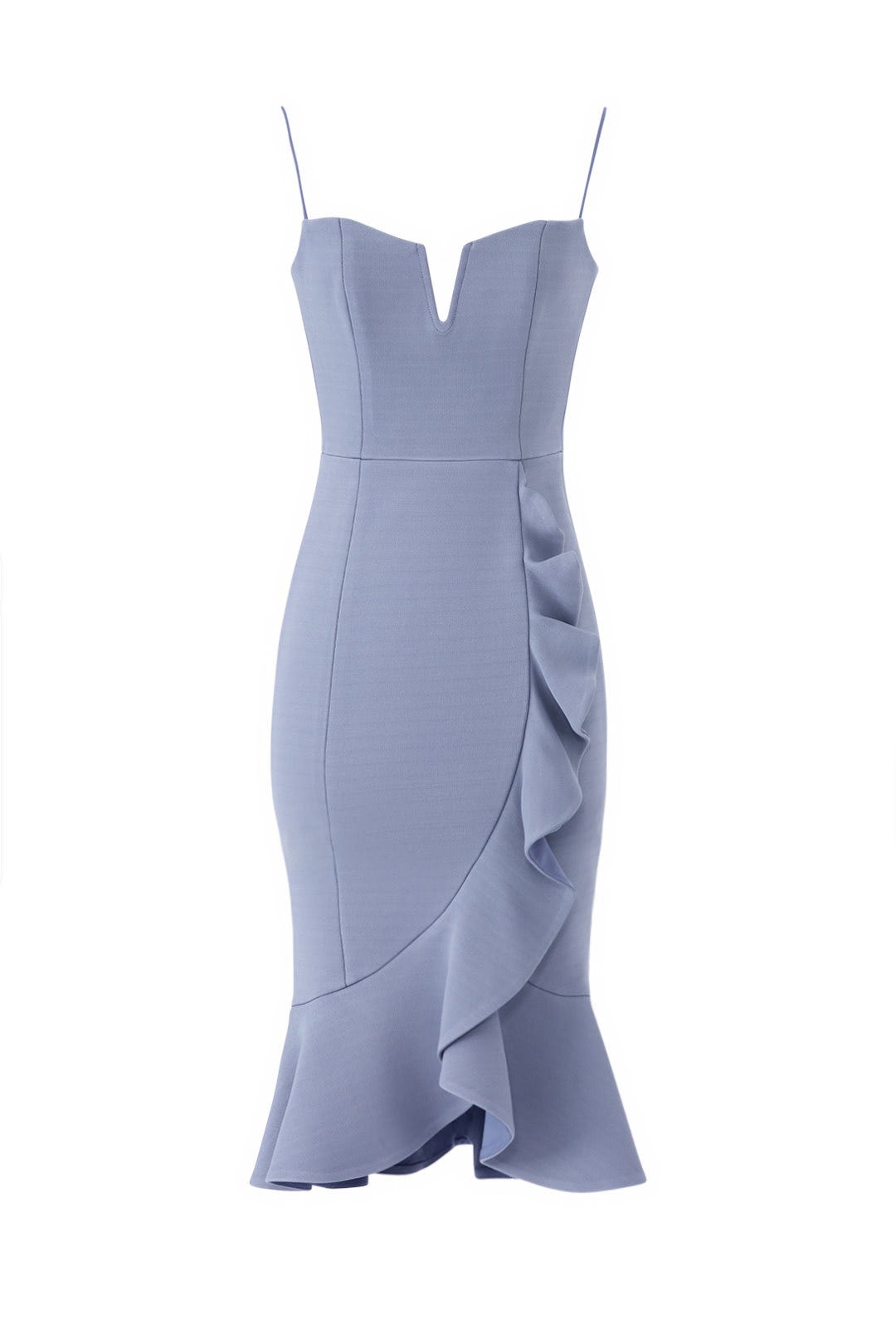 Dusty Blue Faux Wrap Dress by Nicholas 3