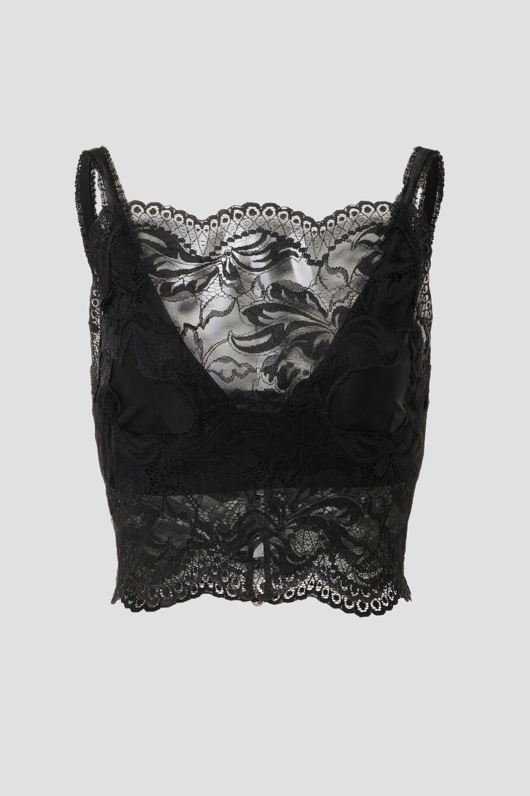 Tシャツ・カットソー RABANNE CROPPED LACE TOP Cropped top in lace – Rabanne