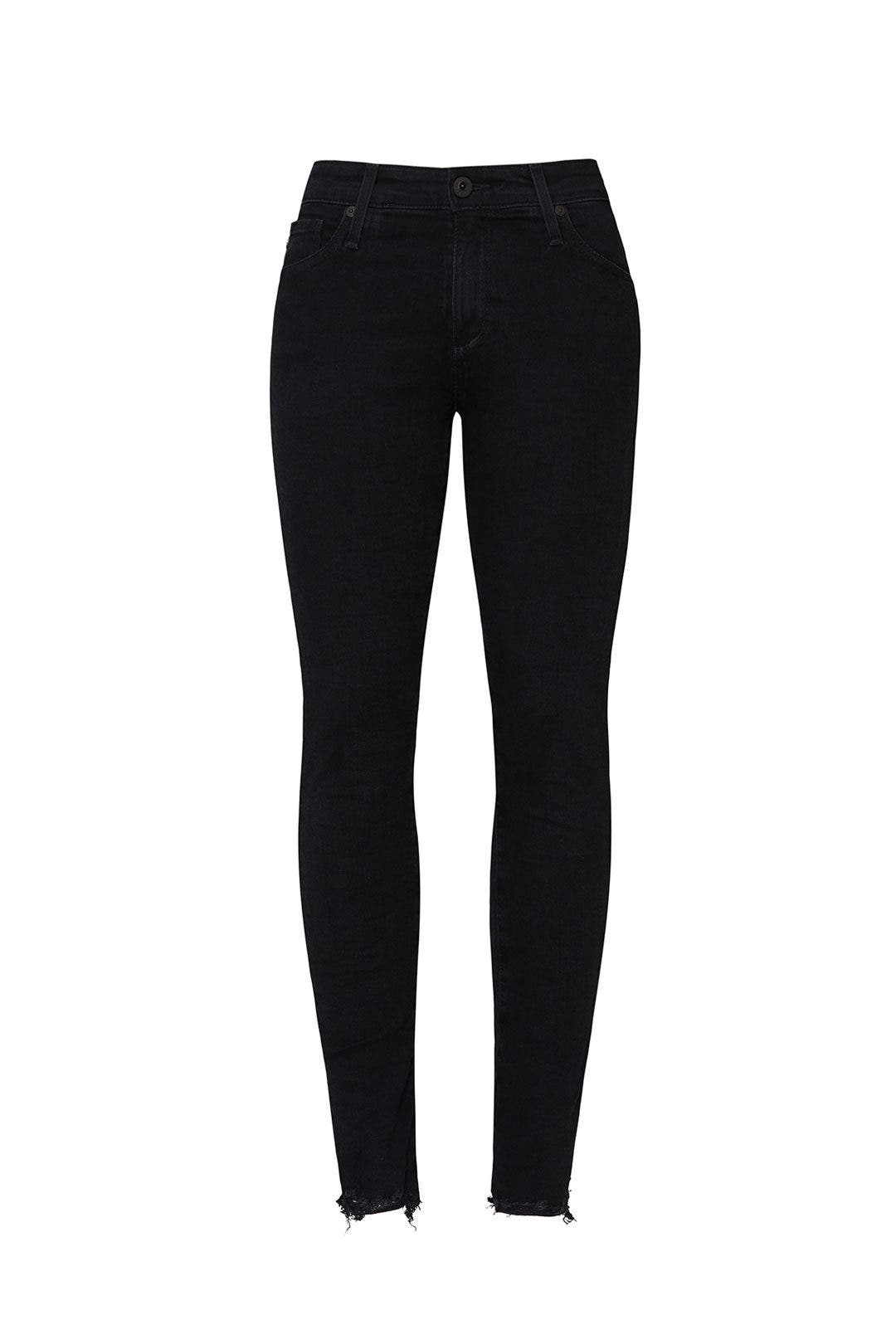 Black Farrah Skinny Ankle Jeans by AG 4