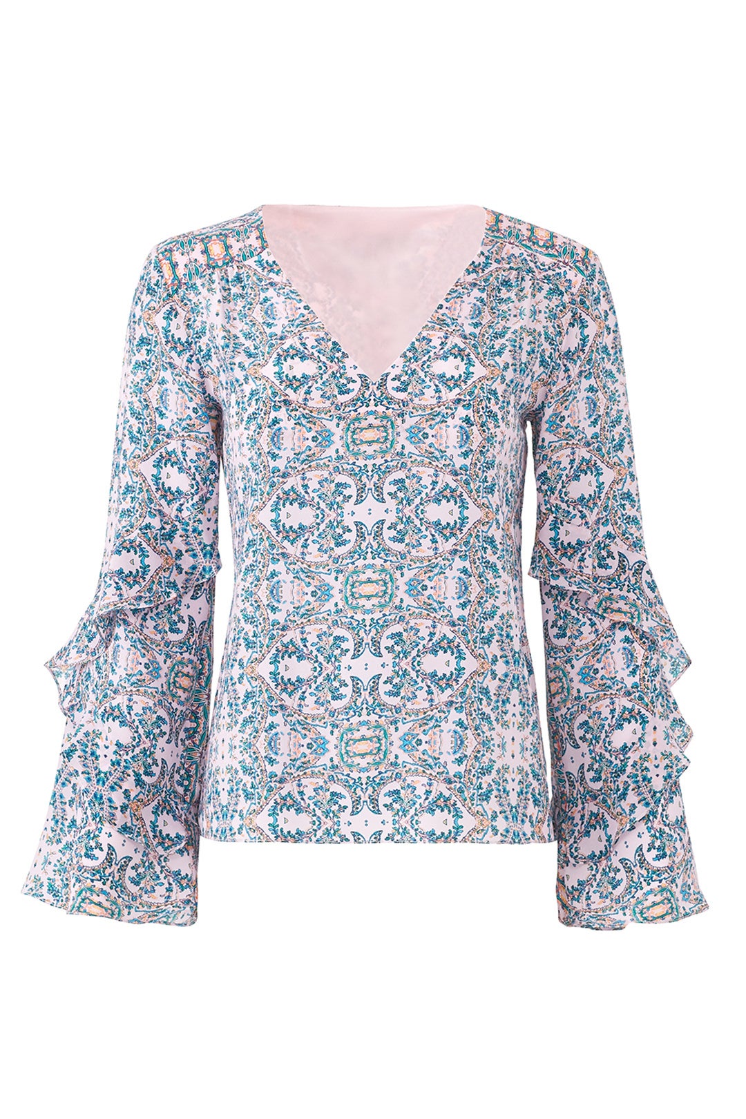 Pink Abstract Blouse by Nanette Lepore