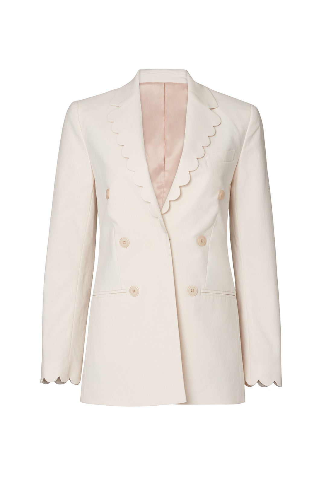 Scalloped Suiting Blazer by Rebecca Taylor NYC 3
