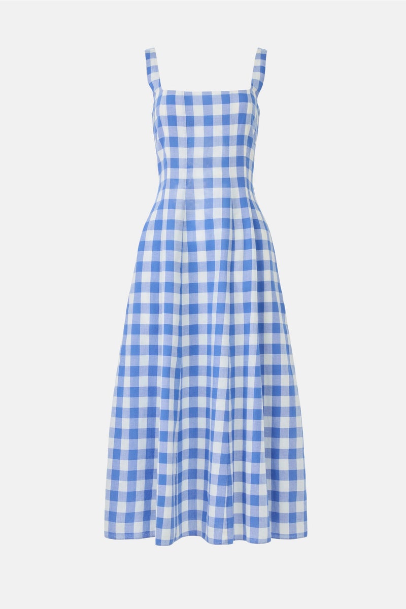 l'idée carrie halter drop-waist tiered maxi dress Karielle Asymmetric Drop Waist Maxi Dress Blue main image 1