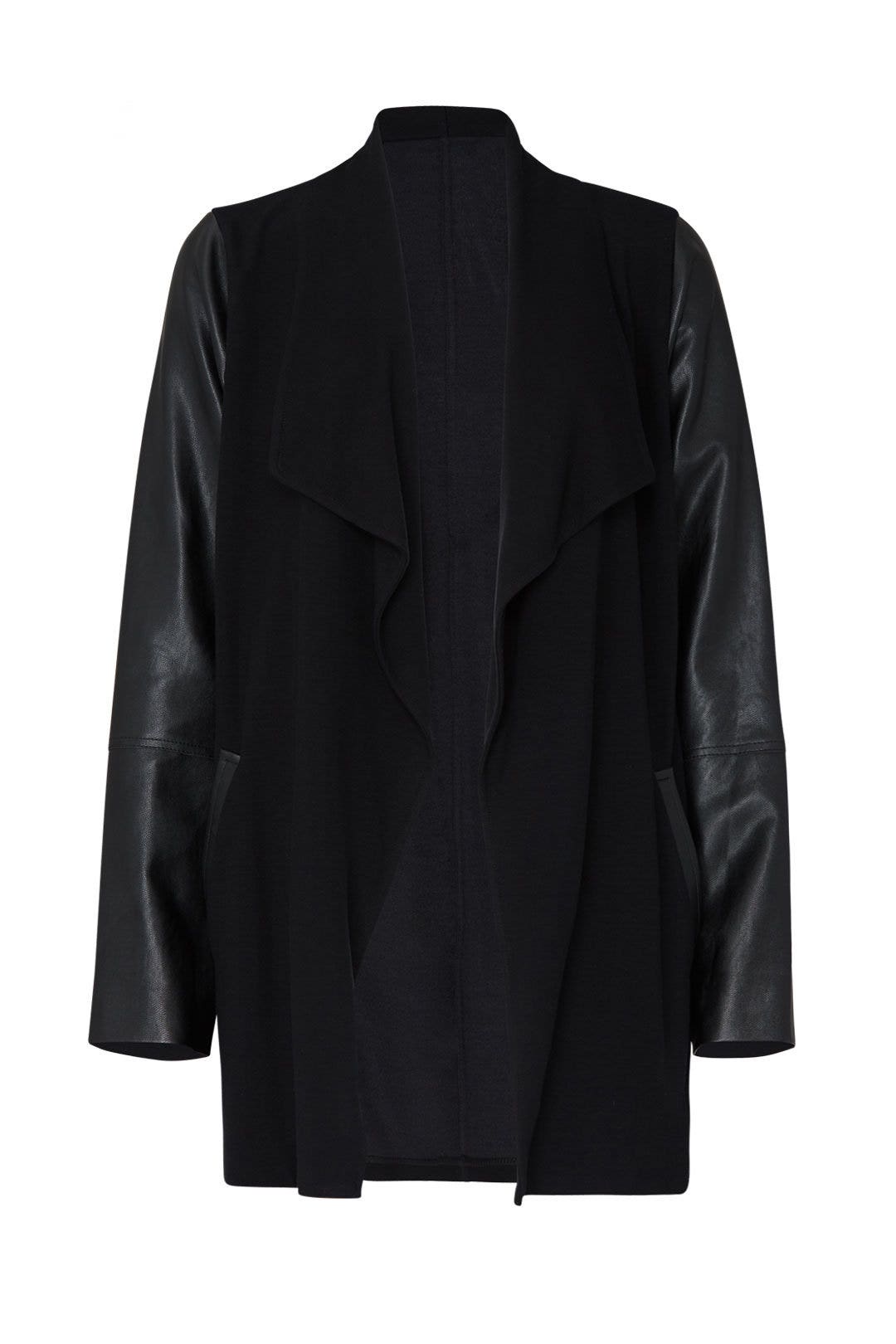 Faux Leather Contrast Jacket by Fifteen Twenty