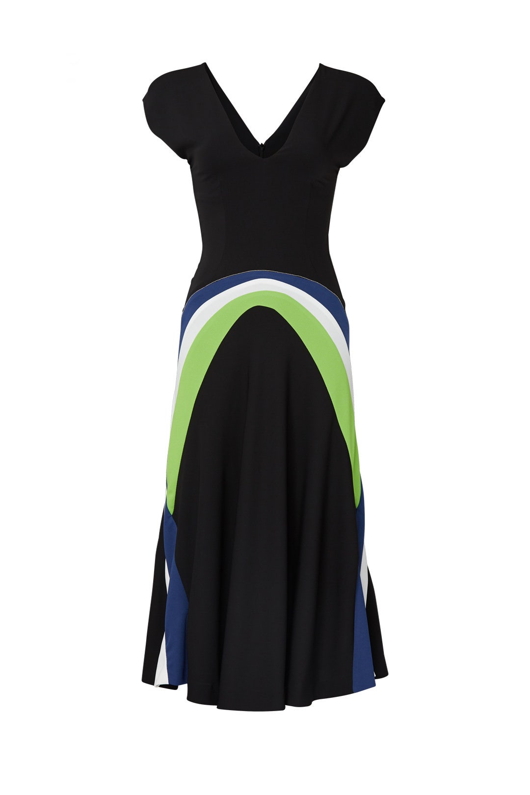 Black Decoupes Waist Dress by Koché
