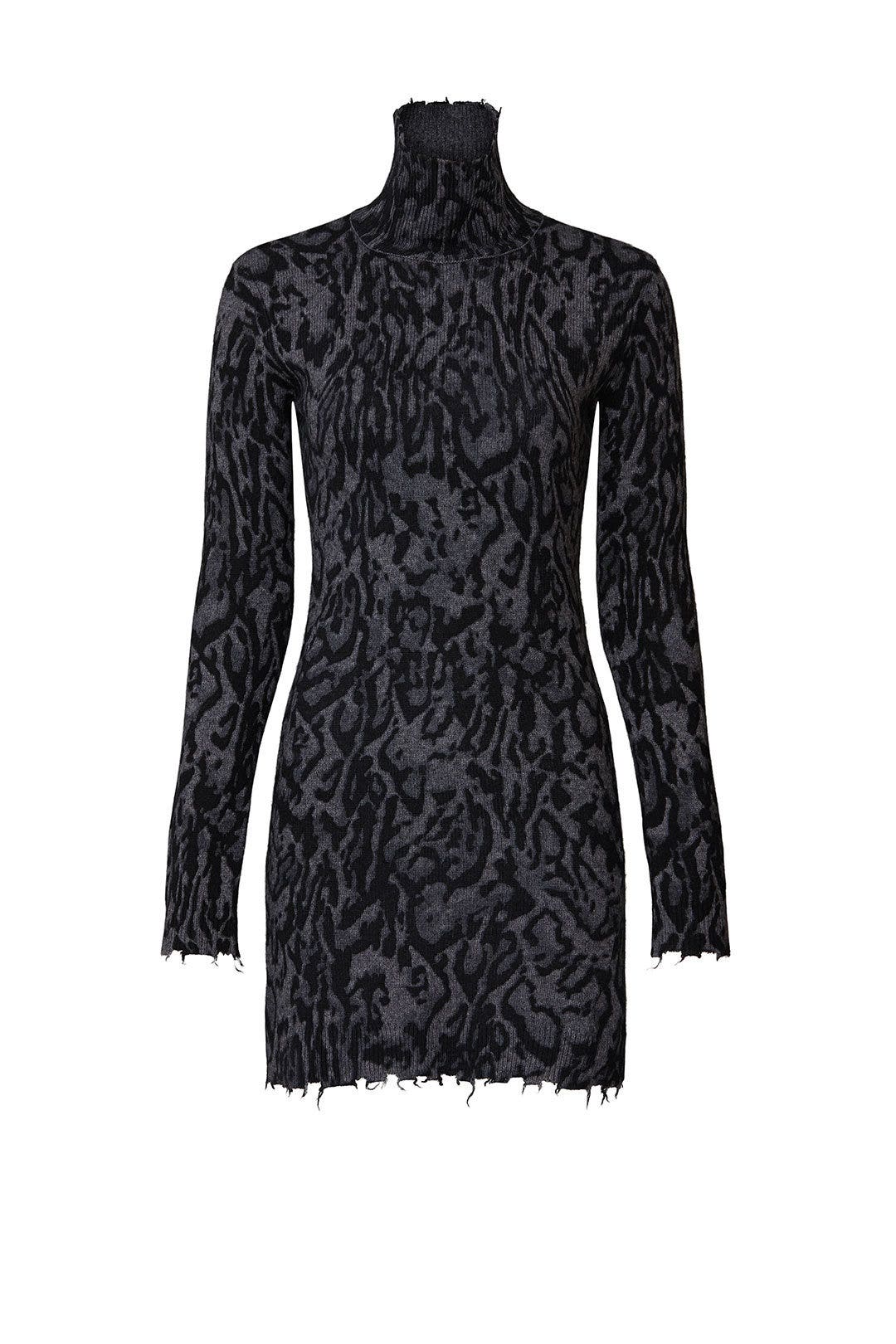 Ocelot Mock Neck Dress by Pam & Gela