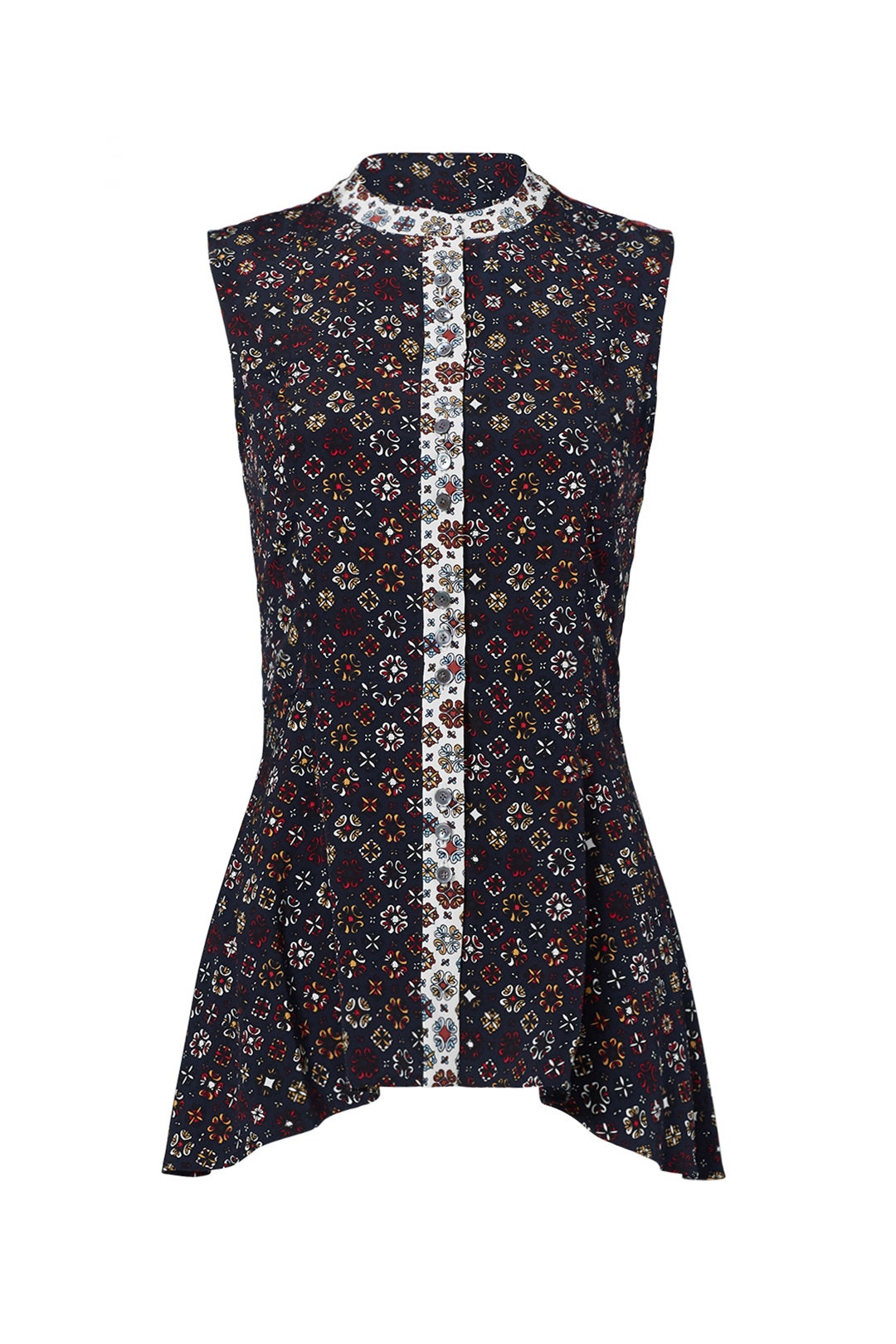 Printed Peplum Shirt by Derek Lam 10 Crosby