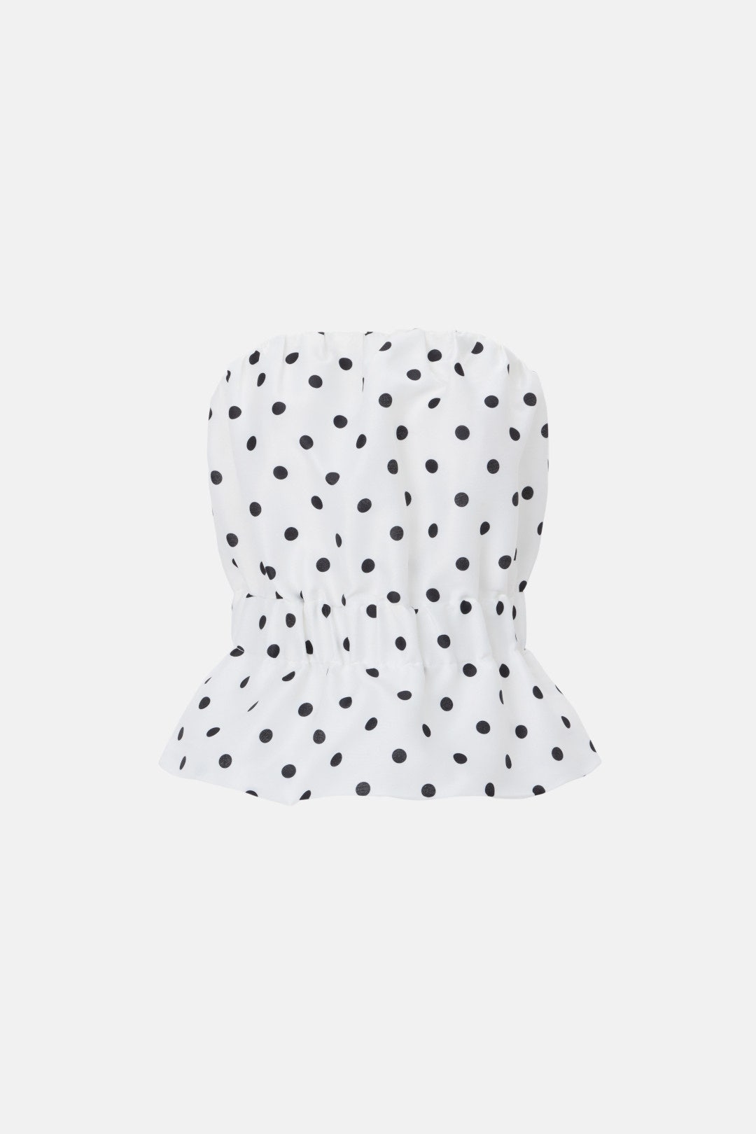 Strapless Polka Dot Peplum Top by French Connection 4