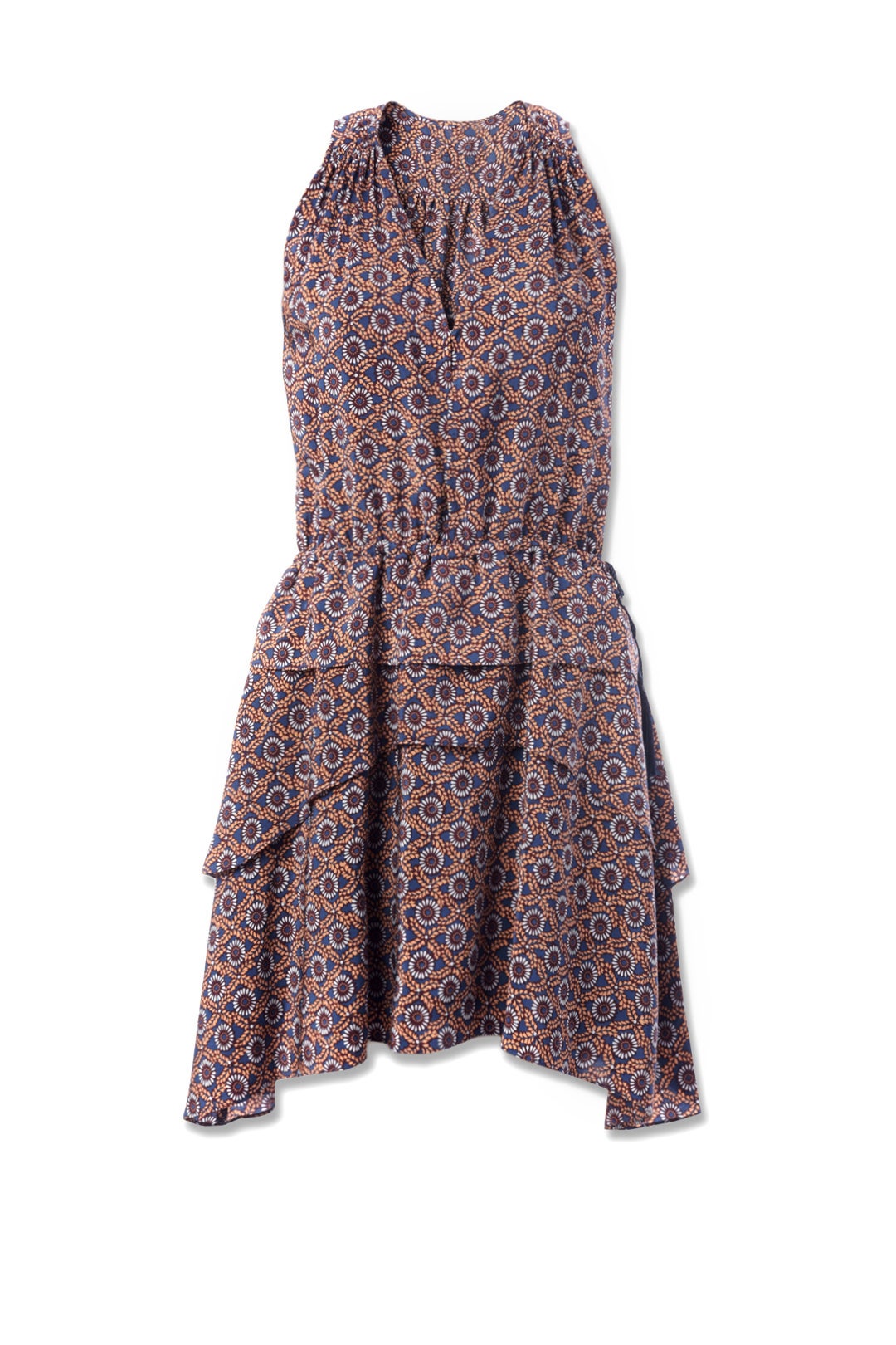 Multi Printed V-Neck Dress by Derek Lam 10 Crosby