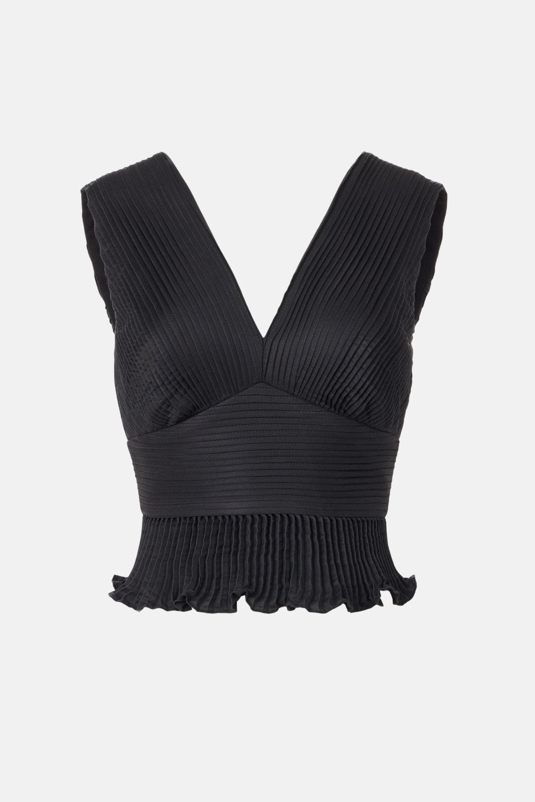 Liliana Pleated V-Neck Top by Dress The Population 4