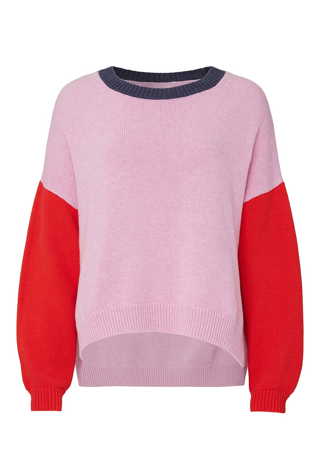 Red and Pink Colorblock Sweater by 525 America