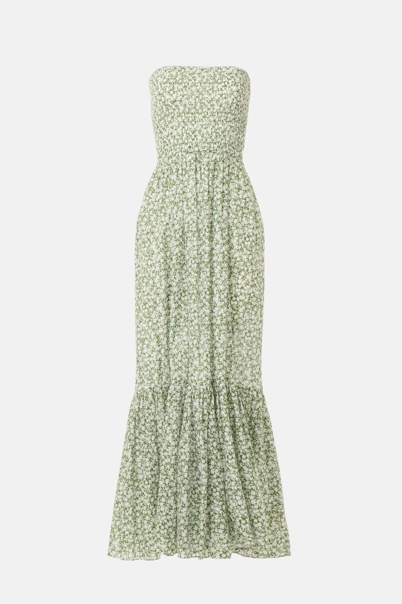 Floral Print Smocked Midi Dress by MICHAEL KORS - Photo 4
