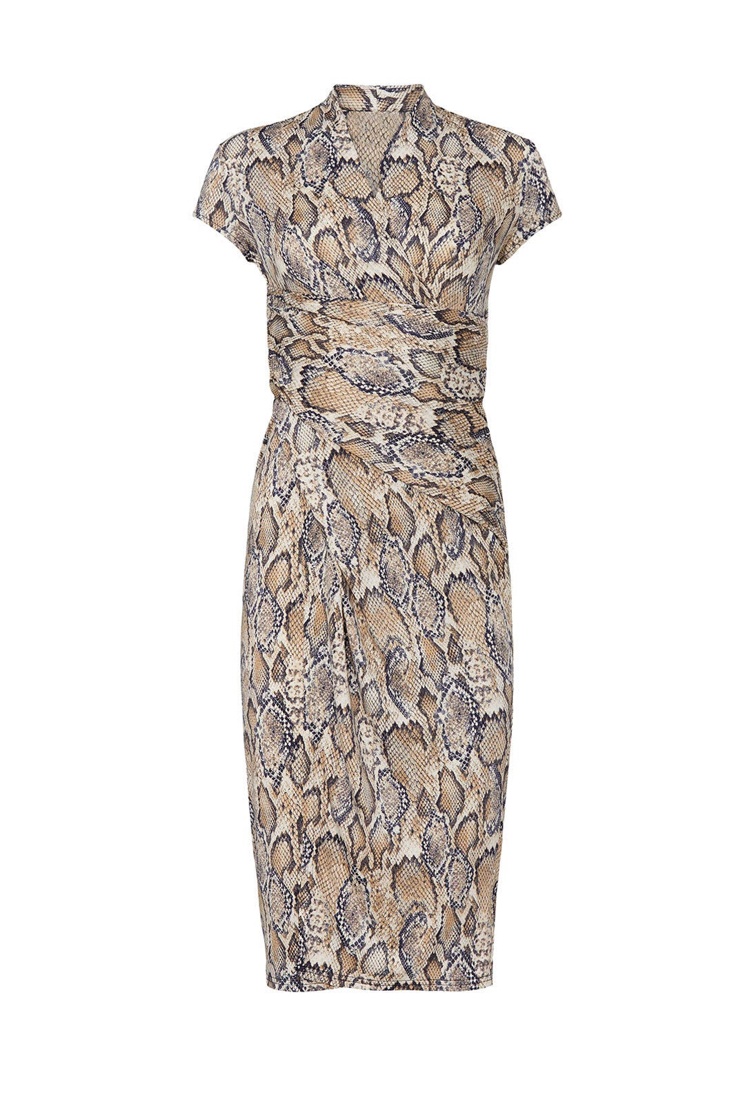 Snake Printed Faux Wrap Dress by Great Jones 4