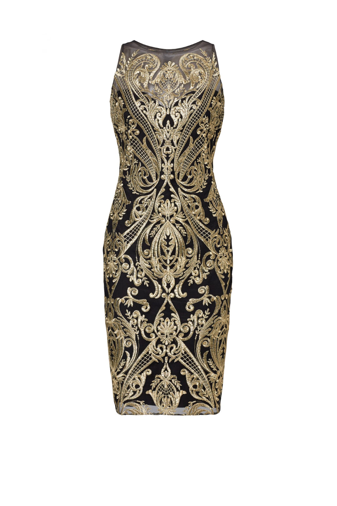 Golden Fiore Sheath by Marchesa Notte