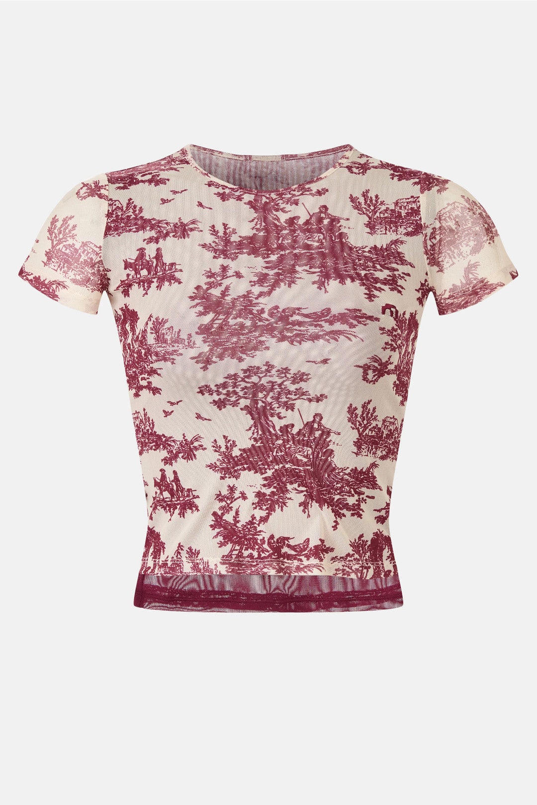 Toile Printed Mini Mesh Tee by MIAOU 4