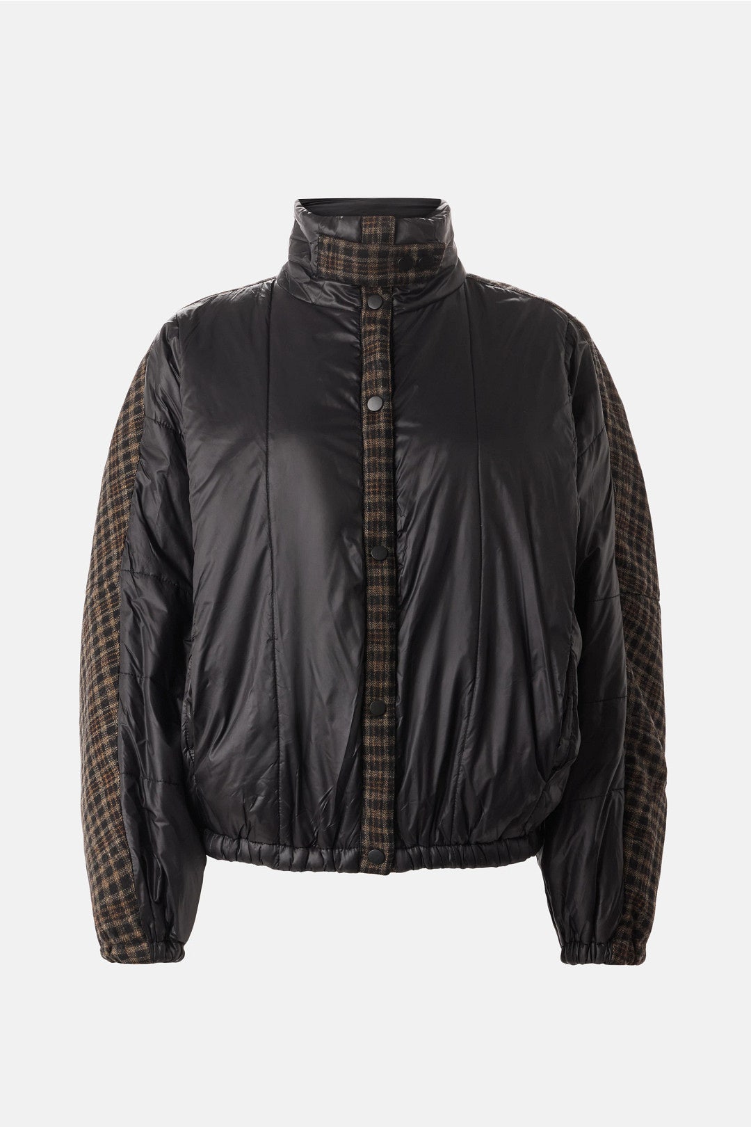 Beryl Mixed Media Quilted Puffer Coat
