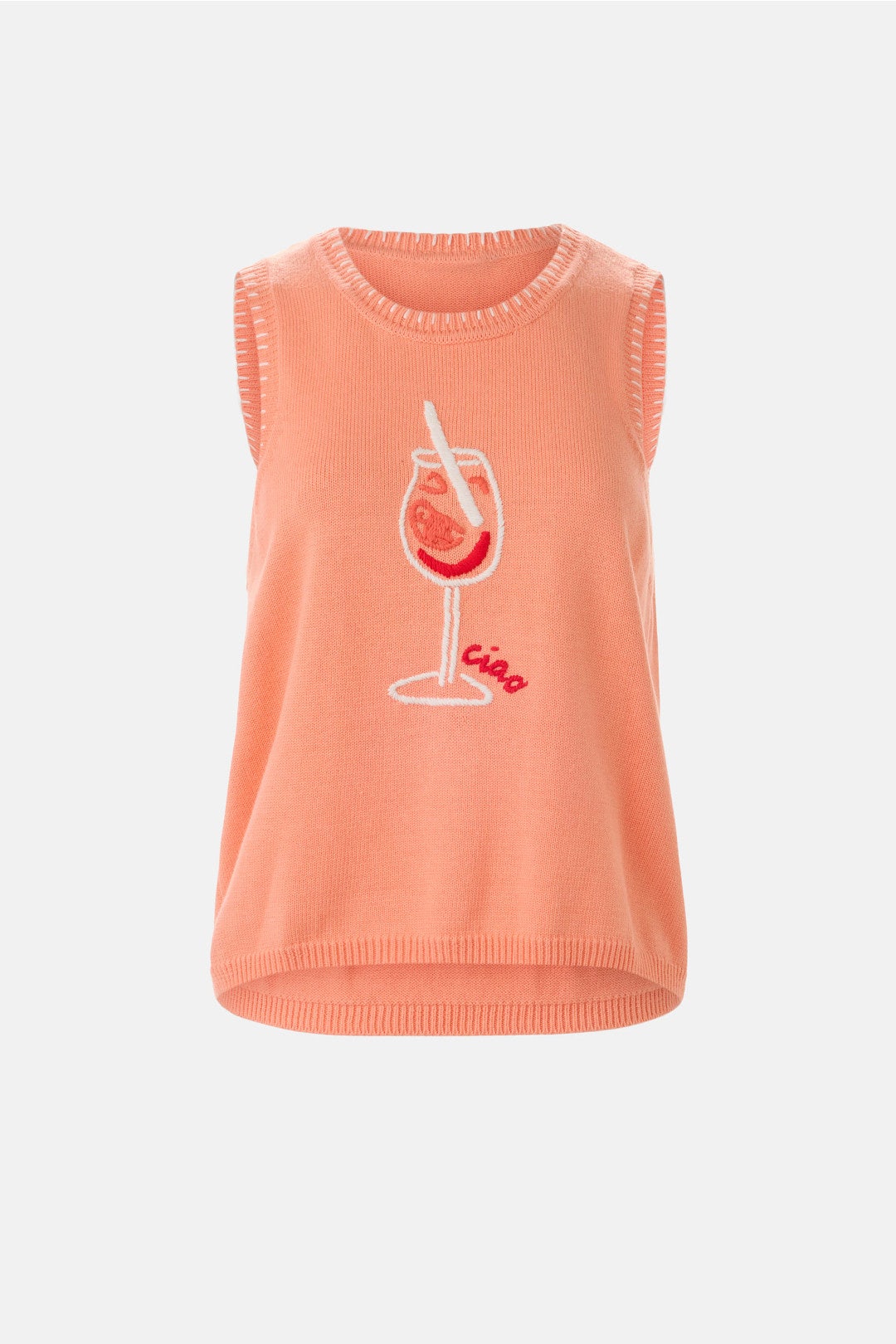Aperol Spritz Jacquard Sweater Tank by Marine Layer
