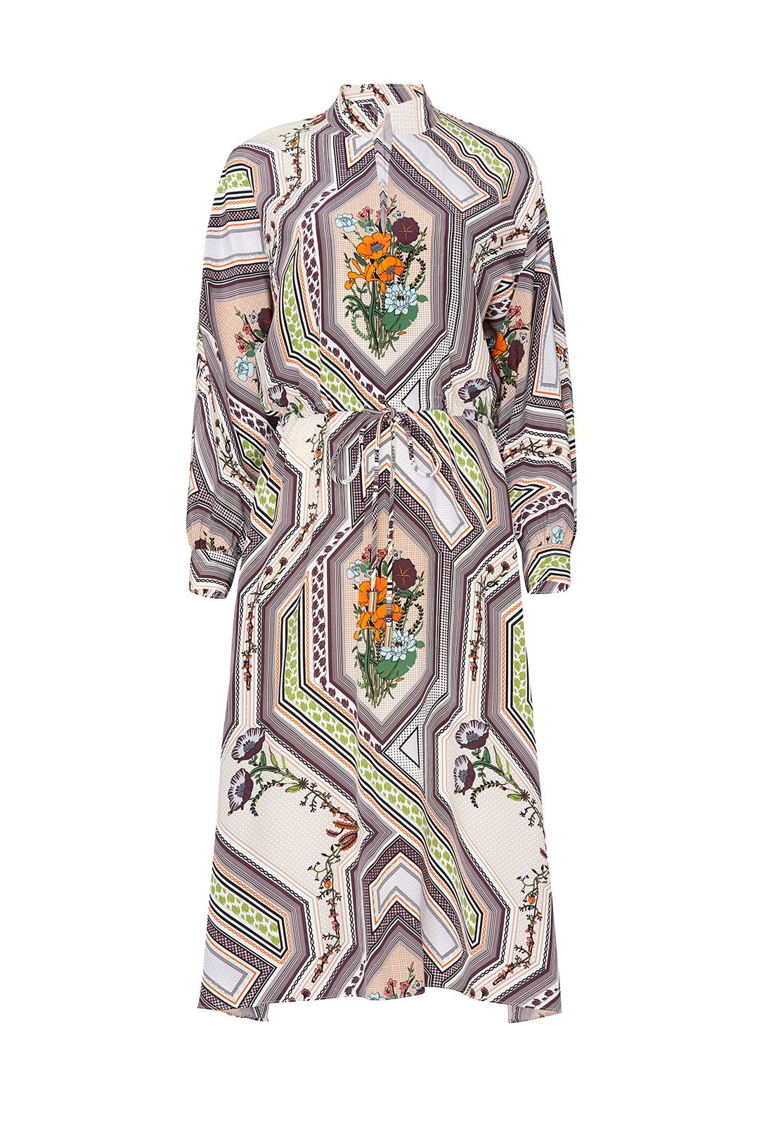 Ivory Homage Printed Dress by Tory Burch 4