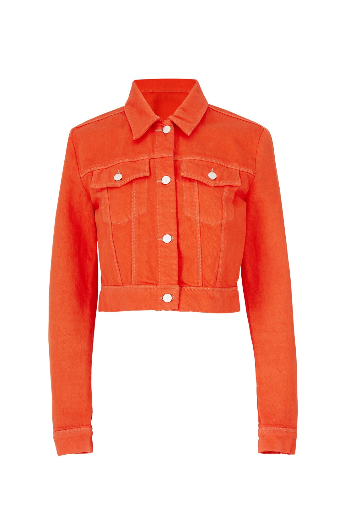 Orange Faye Denim Jacket by J BRAND 3