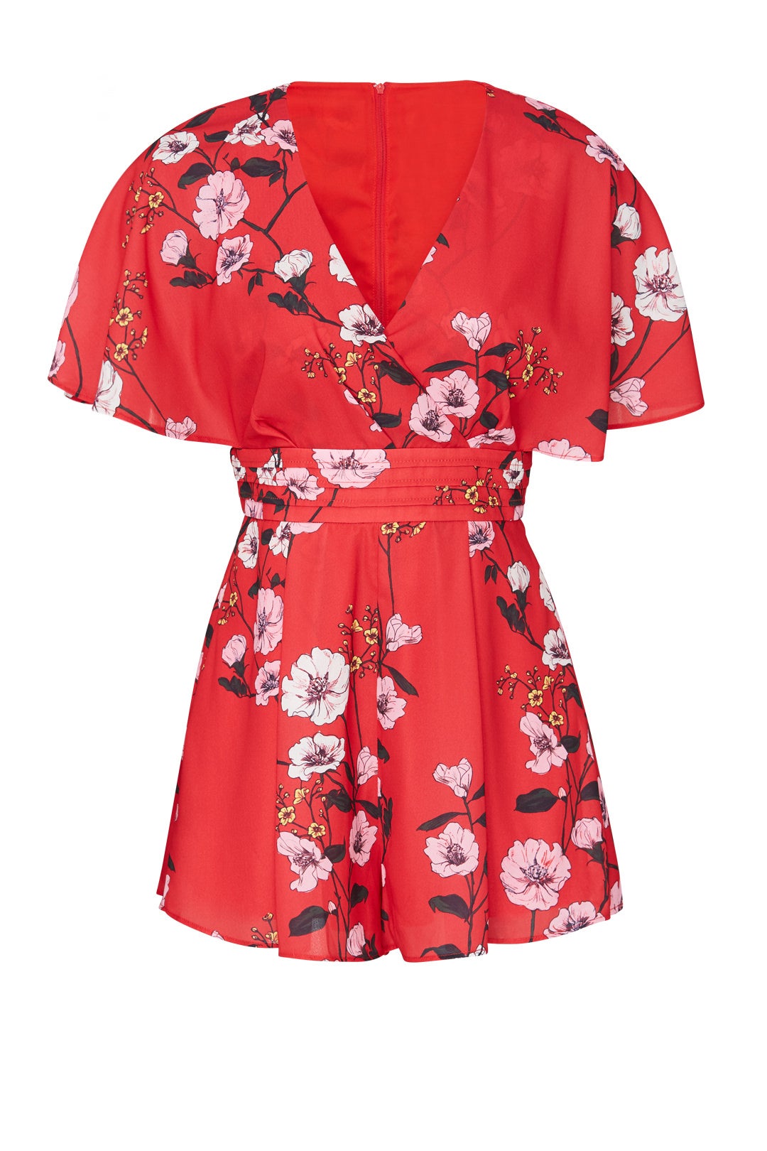 Red Floral Darkness Romper by Keepsake