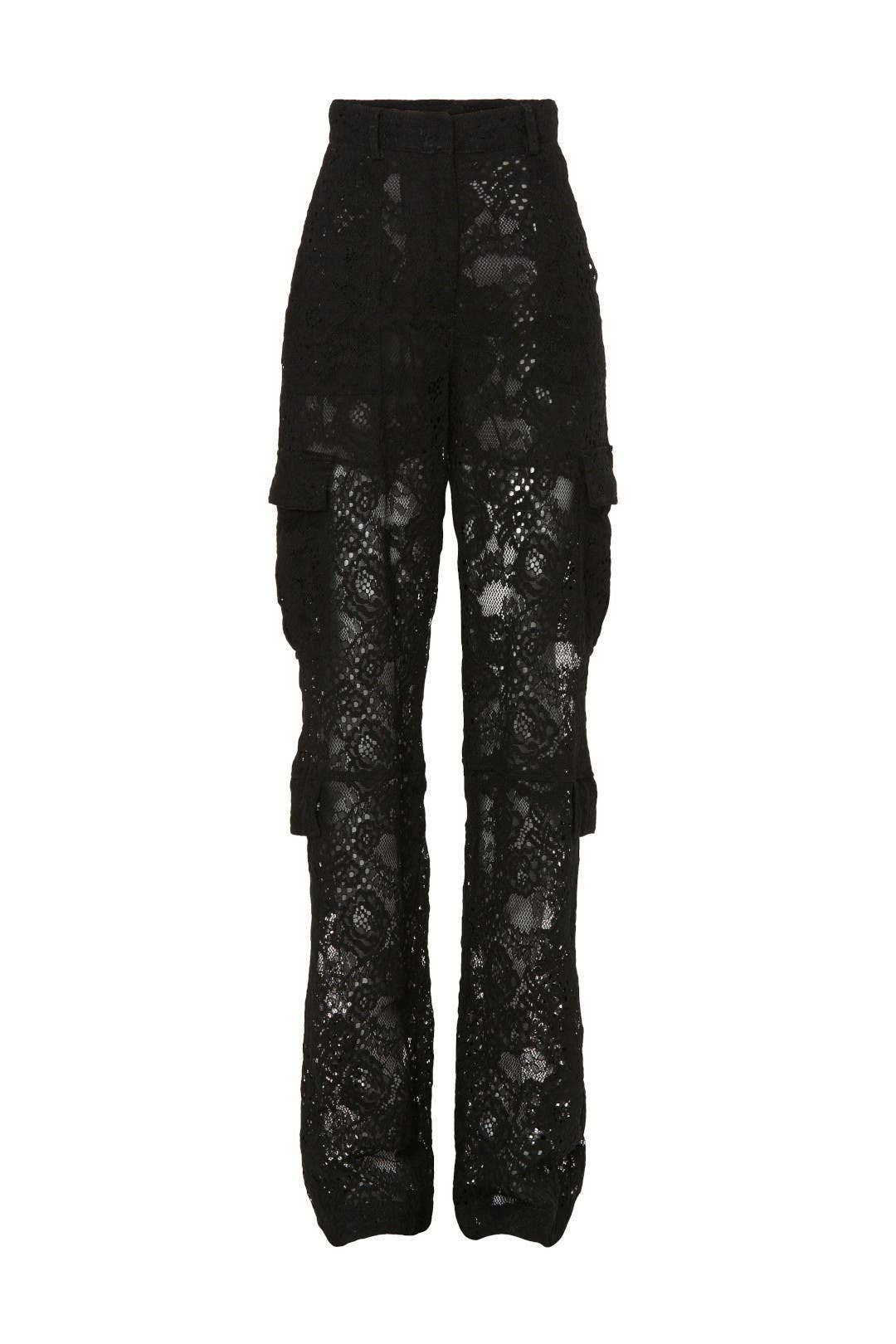 Black Lace Cargo Pants by MSGM | Rent the Runway