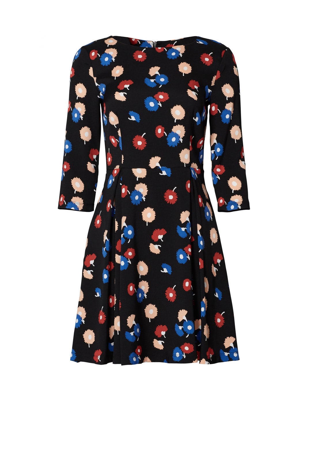 Abstract Floral Flare Dress by Suno