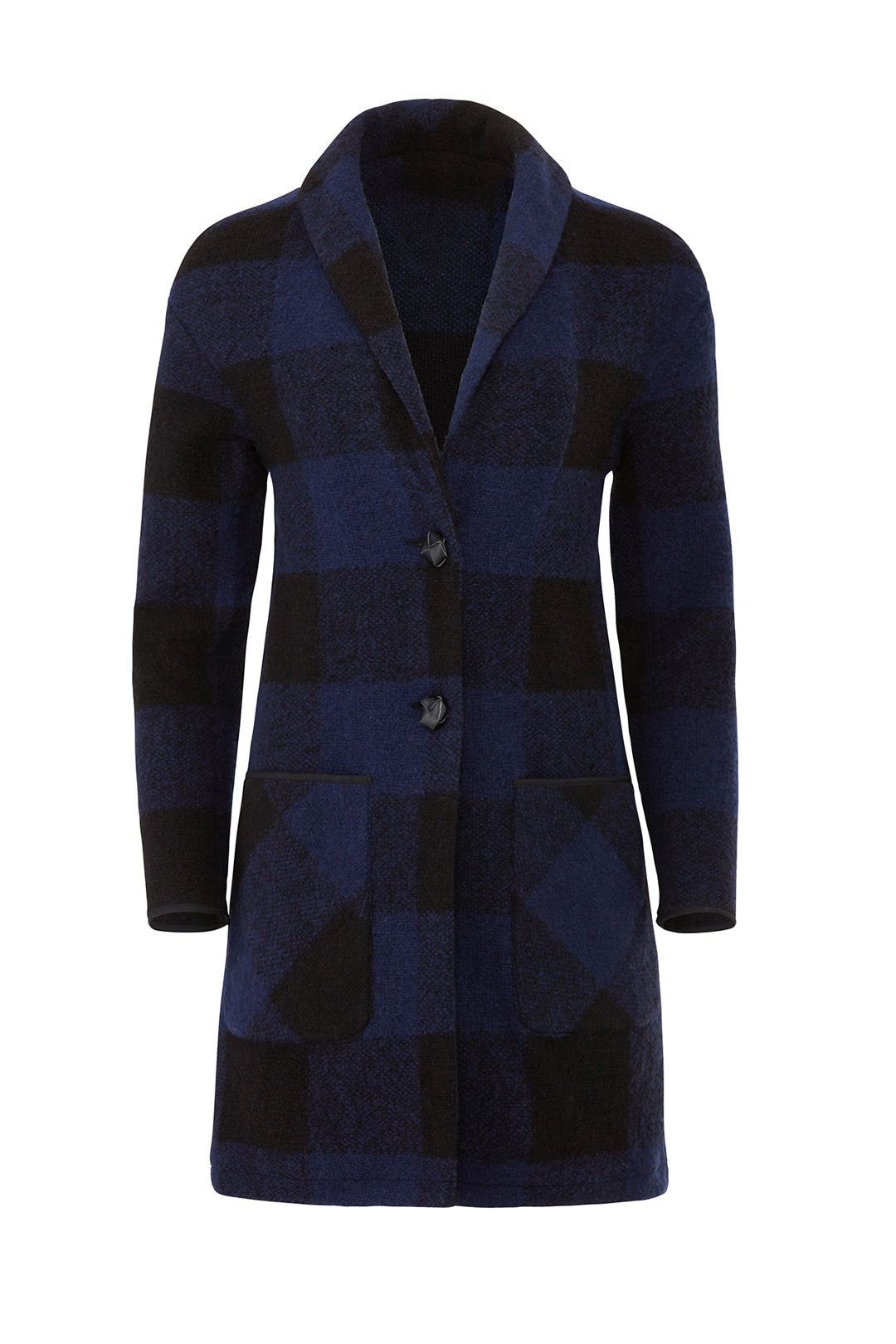 Blue Check Sweater Coat by Slate & Willow