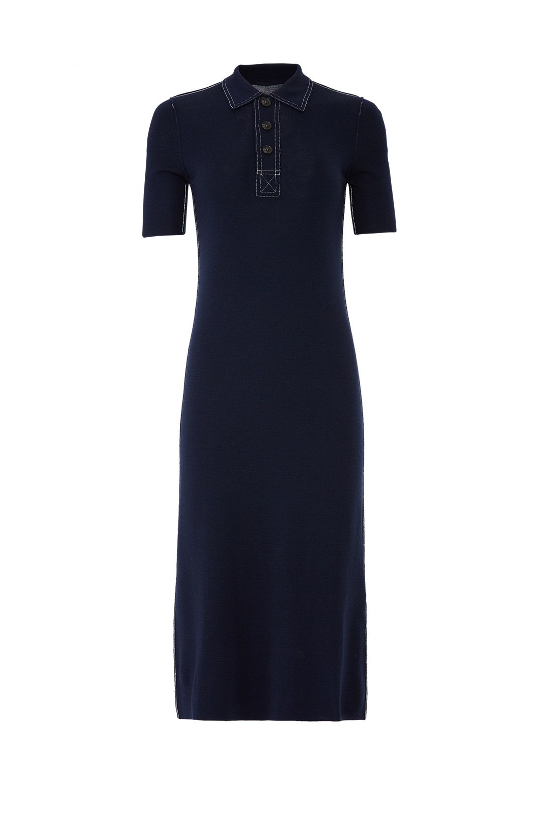 Navy Knit Shirtdress by Jil Sander Navy