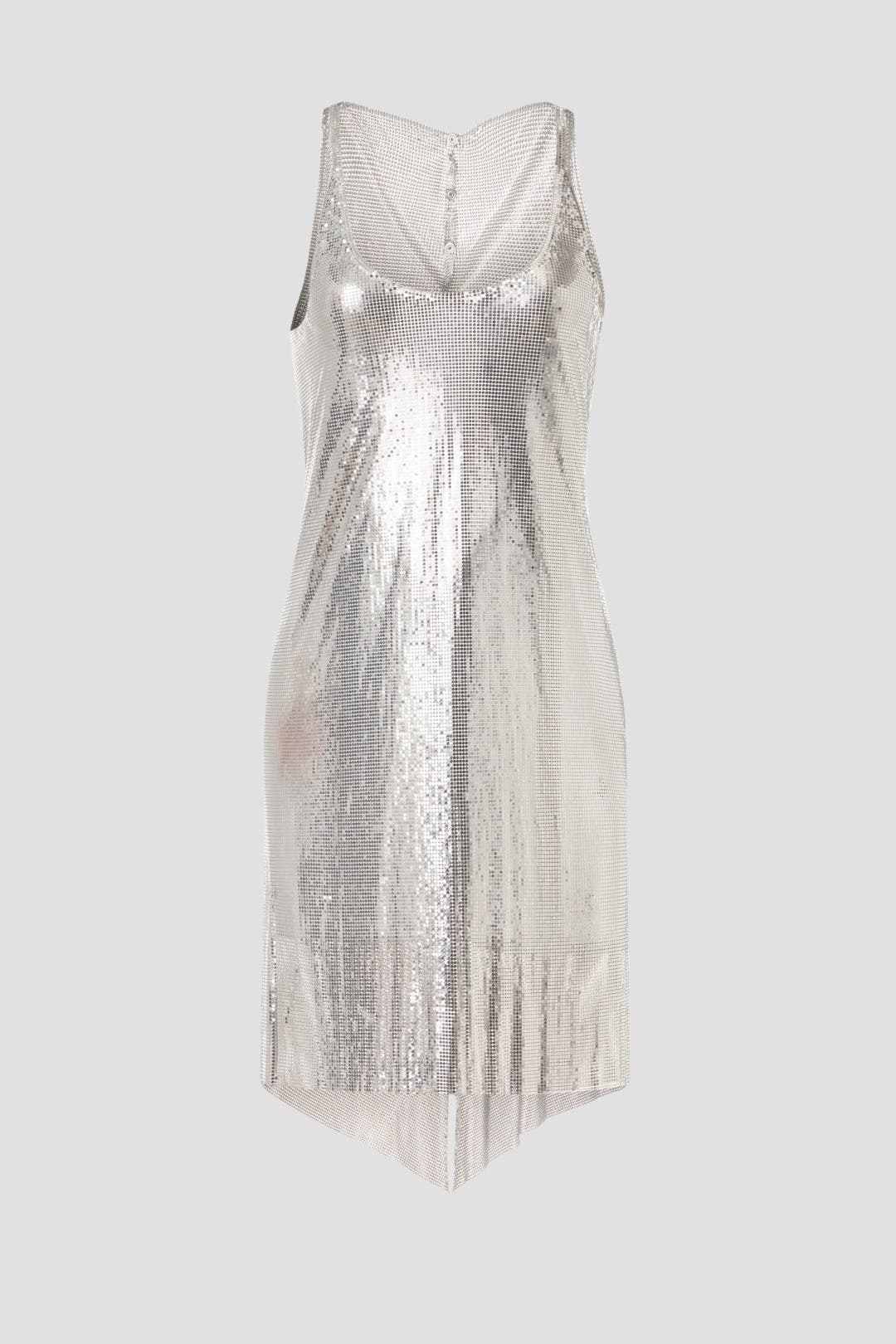 ワンピース PACO RABANNE Studded mesh dress Blue 23PMRO534ML0217 Rabanne Studded mesh dress - Blue - Women | 23PMRO534ML0217P410