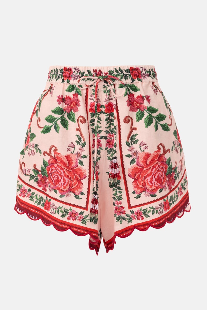 Flower Tapestry Pink Shorts by FARM Rio - Photo 4