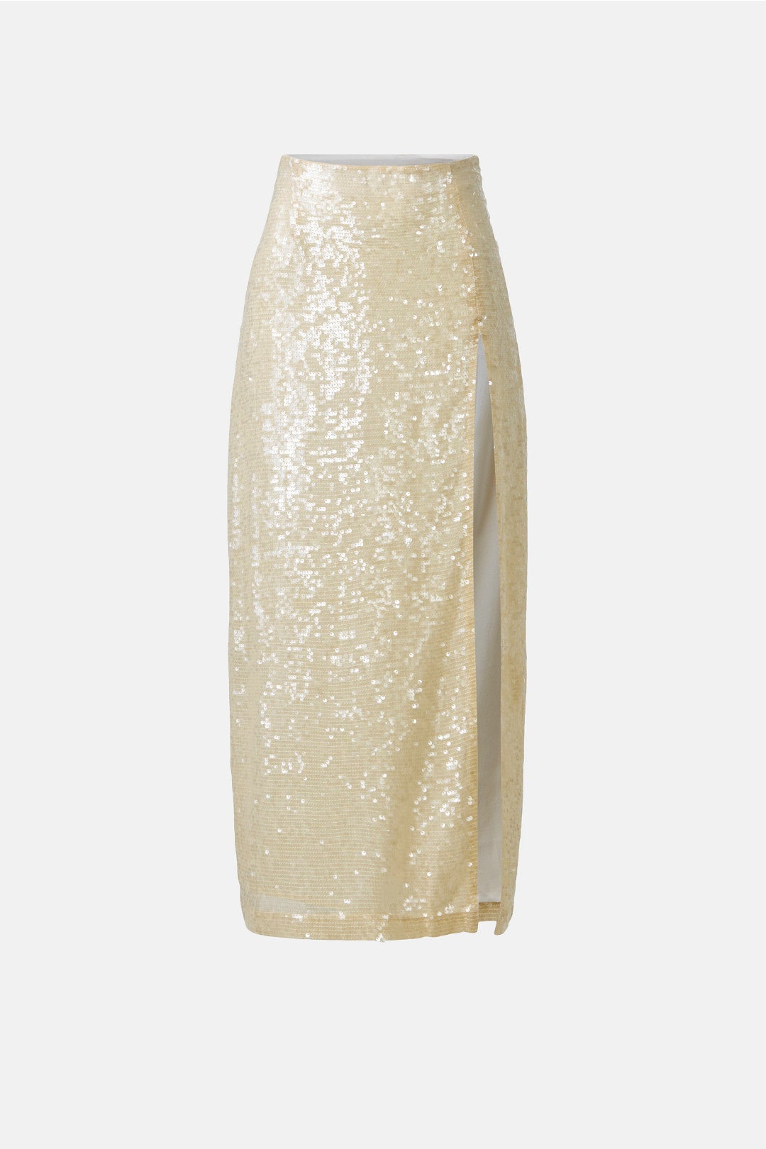 Sequin High Waist Slit Skirt by LAPOINTE 4
