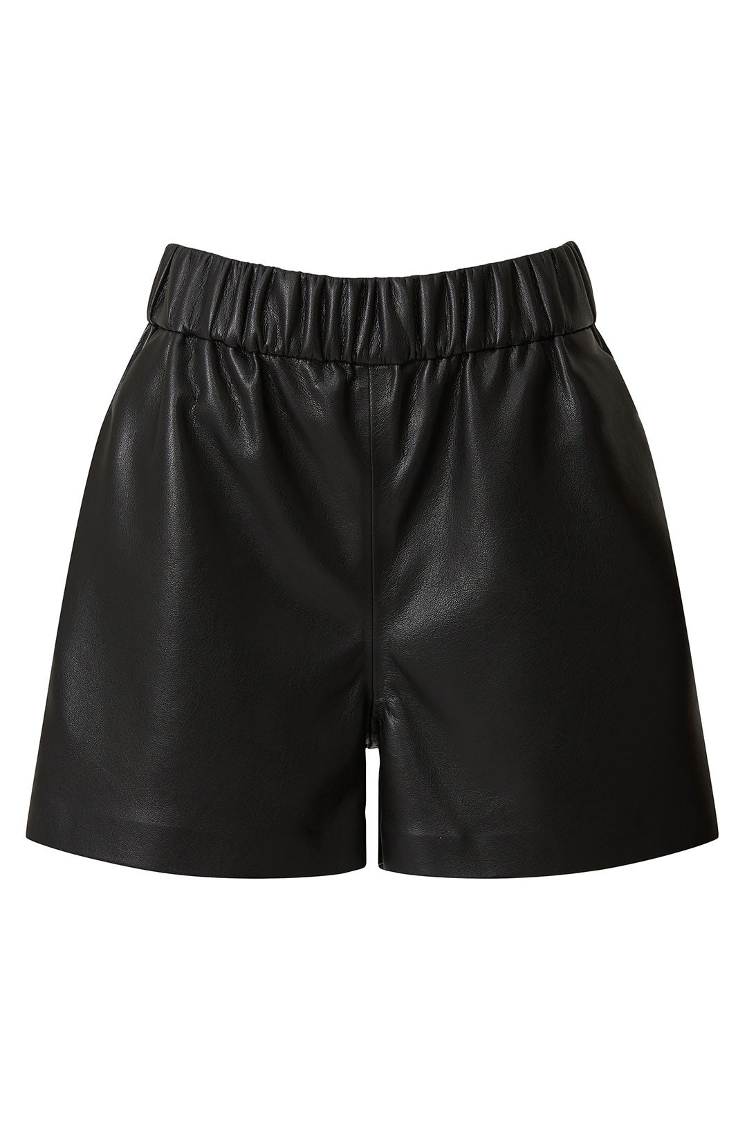 Black Faux Leather Shorts by Anine Bing 4