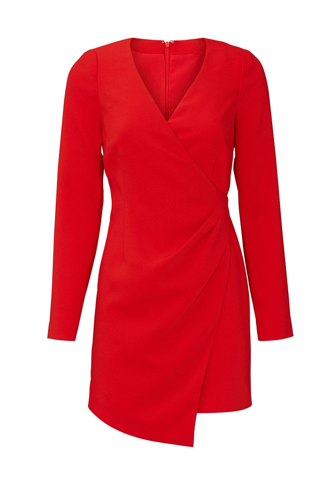 Red Faux Wrap Dani Dress by LIKELY 4