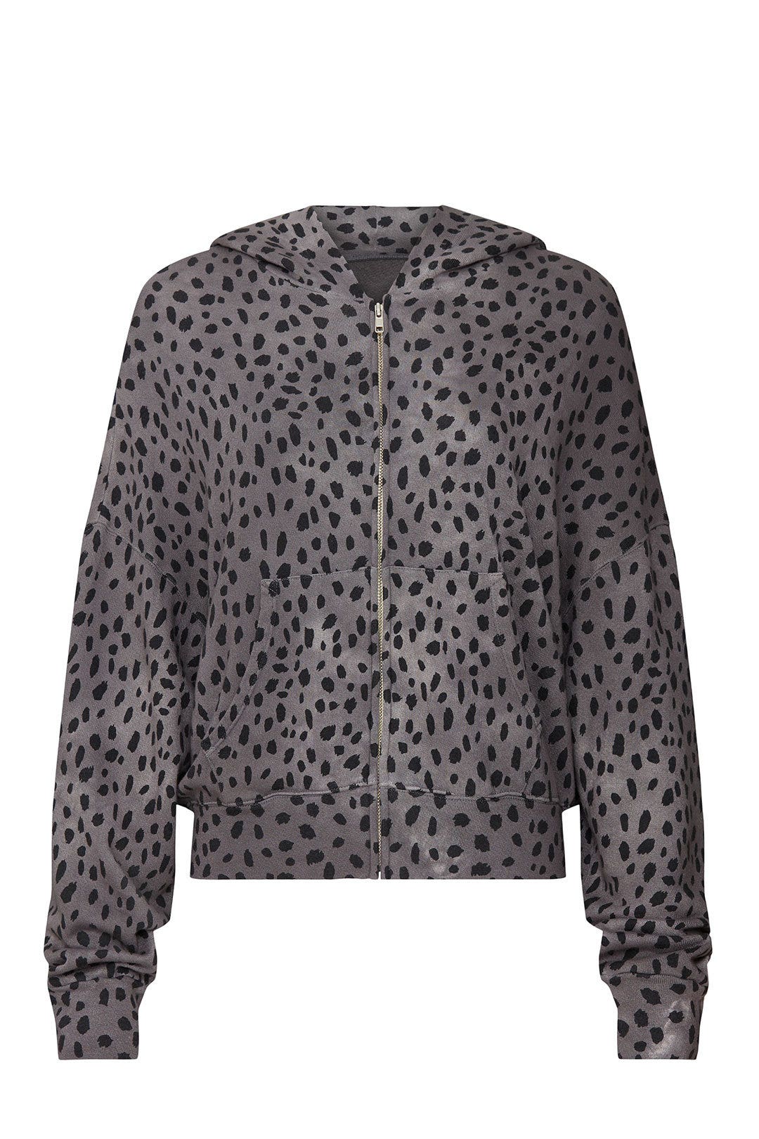 Cheetah Print Zip Up Hoodie by MONROW 4