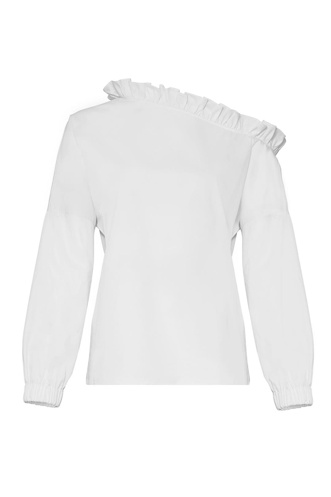 White Poplin Top by Tibi