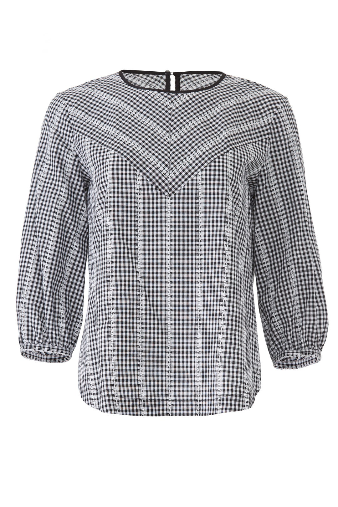 Gingham Puff Sleeve Top by Derek Lam 10 Crosby