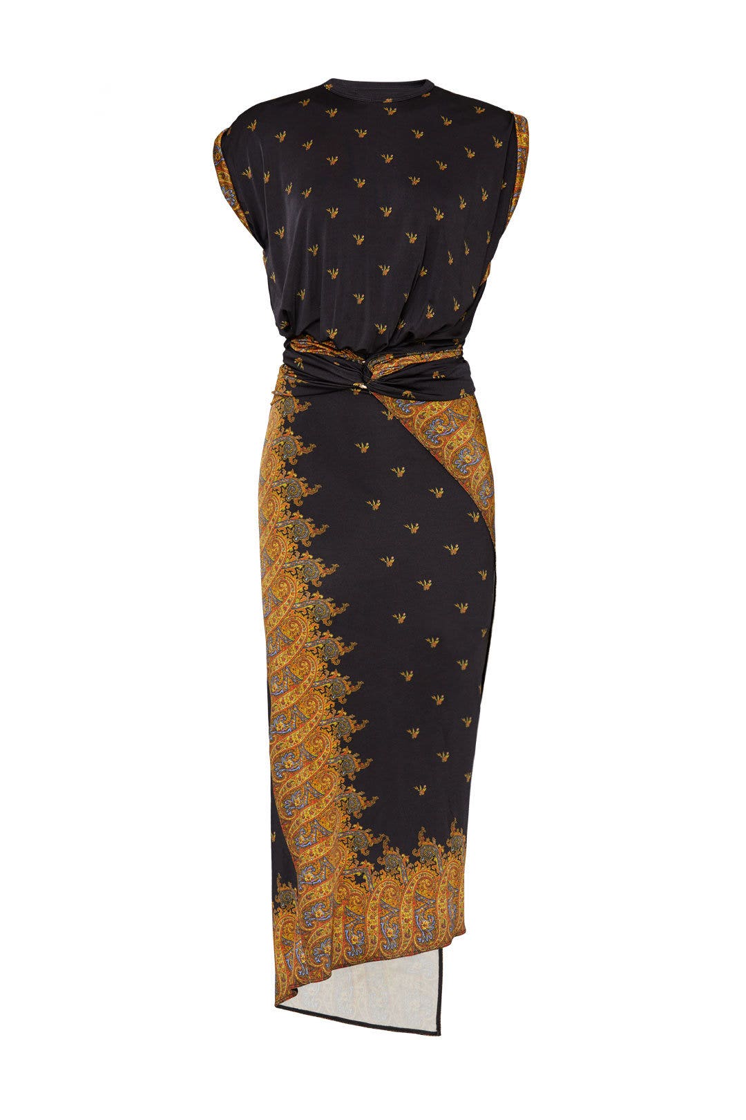 Black Printed Sheath by Rabanne