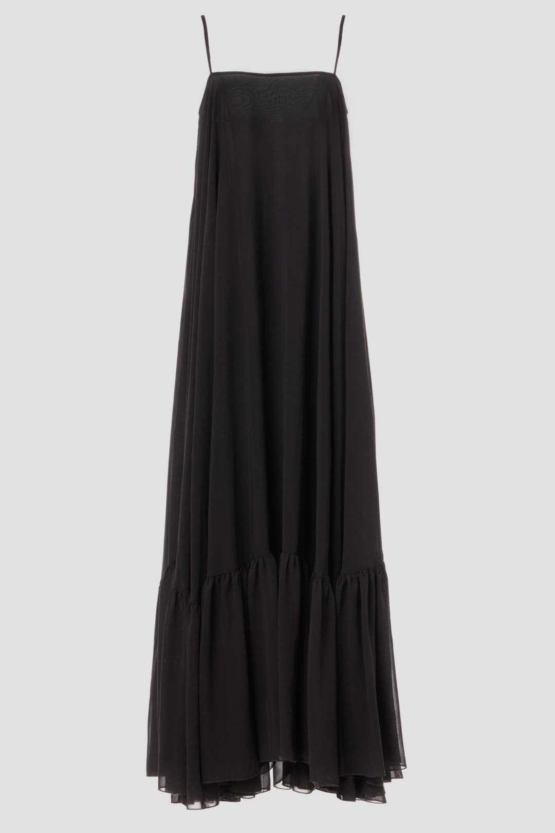 ROTATE ワンピース Shirred chiffon maxi dress964551 Printed chiffon maxi dress with ruffles and flounces powder