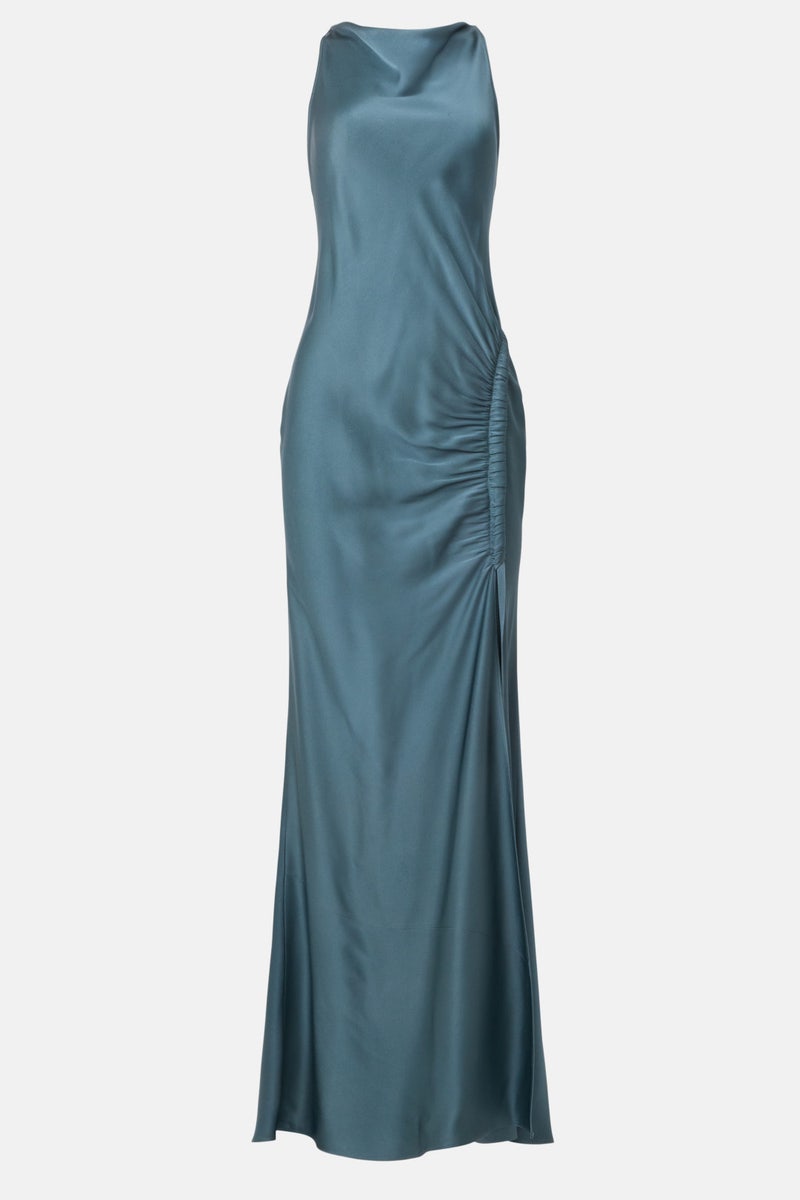 Satin Cowl Neck Gown by LAPOINTE - Photo 4