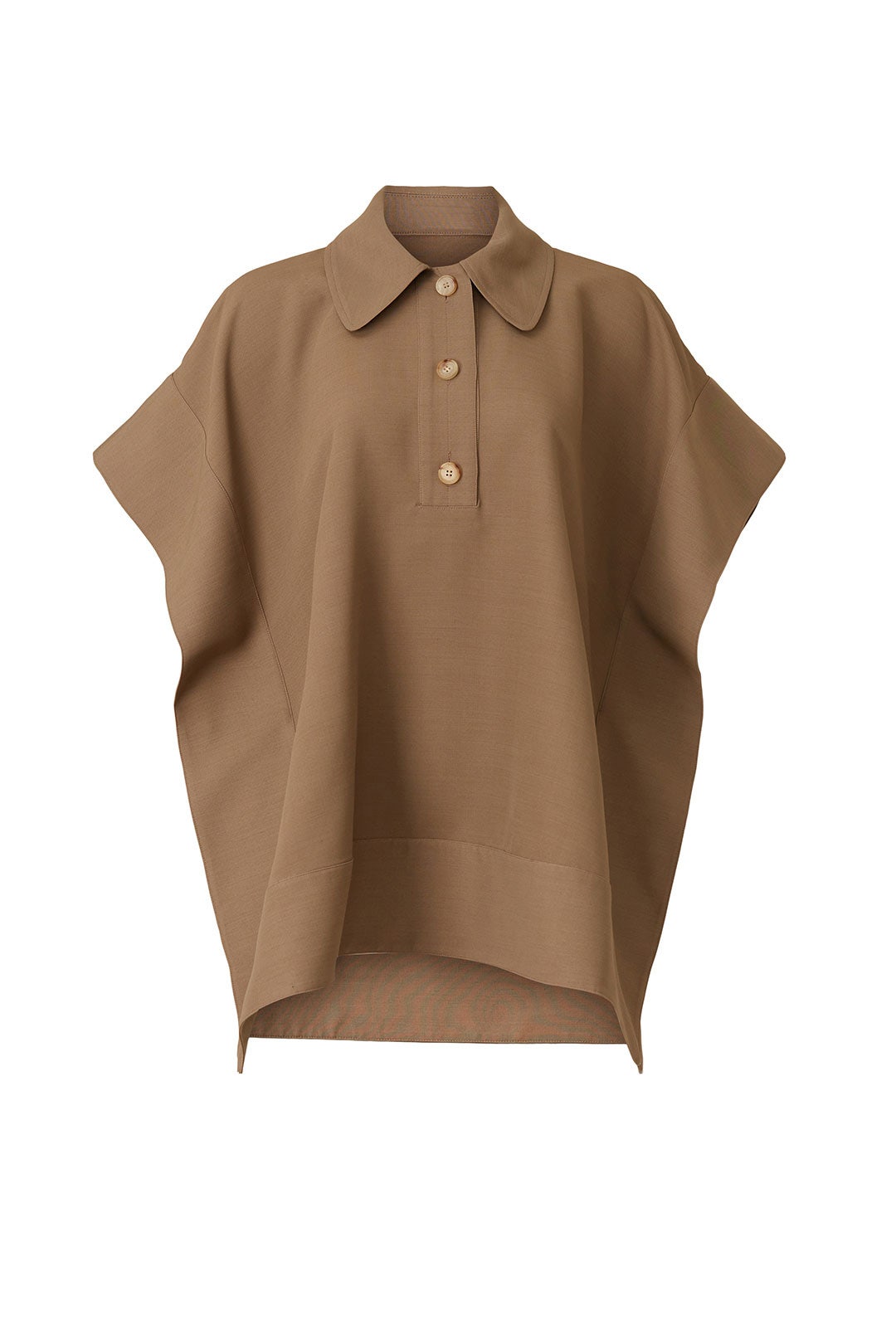 Flounce Hem Polo Shirt by Co 4