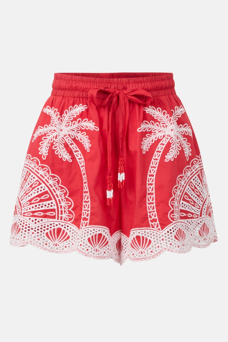 Red Palm Trees Shorts by FARM Rio - Photo 4