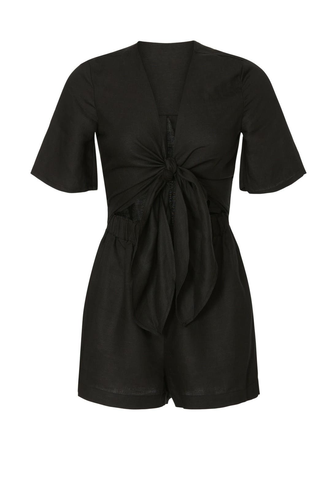 Black Tie Waist Romper by Thakoon x RTR | Rent the Runway