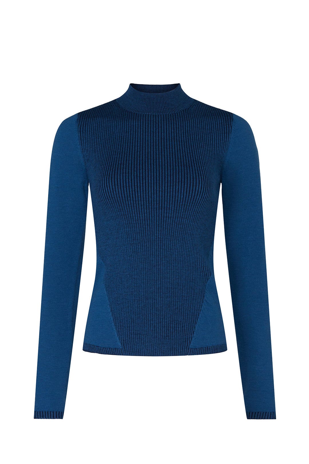 Blue Rib Knit Sweater by Victor Alfaro x RTR 4