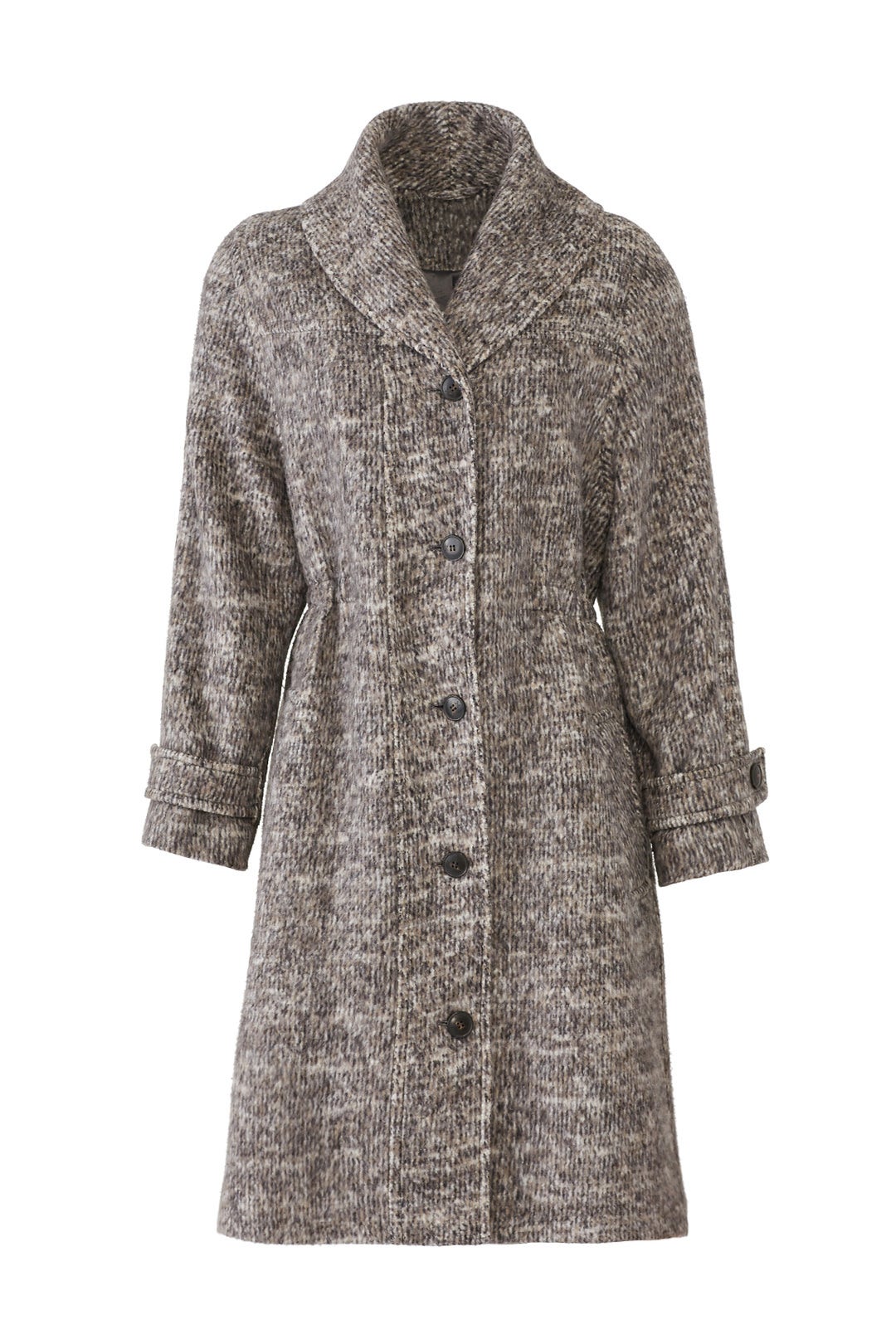 Grey Marled Coat by HALSTON